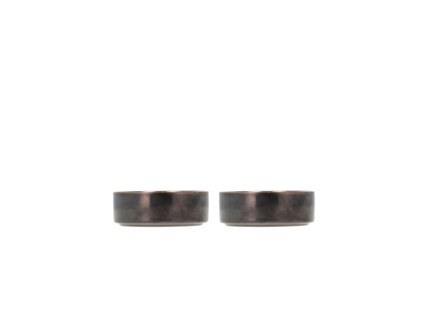 BITZ Villa Collection Fjord Bowl Dia 10.1 X 3.6 Cm 0.125 Liter 2 Pcs Black Metallic