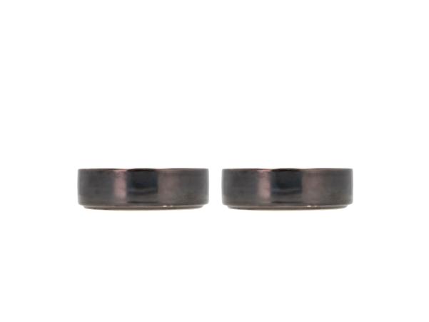 BITZ Villa Collection Fjord Bowl Dia 15.5 X 4.5 Cm 0.45 Liter 2 Pcs Black Metallic