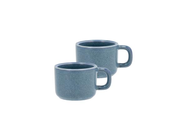 BITZ Villa Collection Fjord Espresso cup 8.8 x 6 x 4.9 cm 0 1 liter 2 pcs Blue