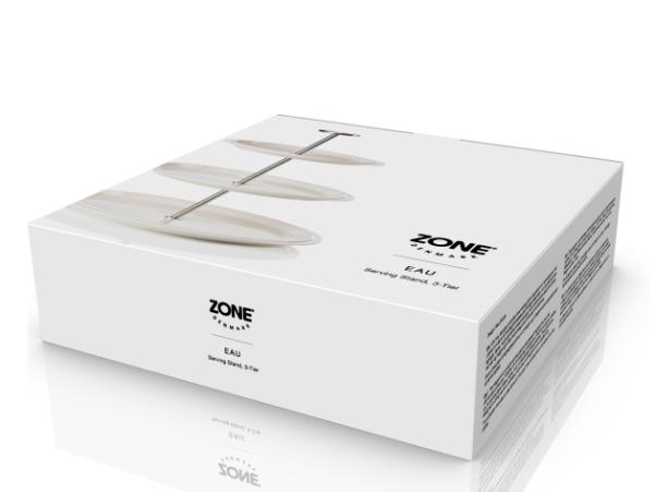 BITZ Zone Denmark Eau Serving Stand 3-tier Dia 24 X 31 Cm Offwhite