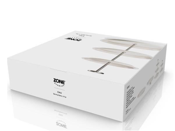 BITZ Zone Denmark Eau Serving Stand 3-tier Dia 24 X 31 Cm Offwhite
