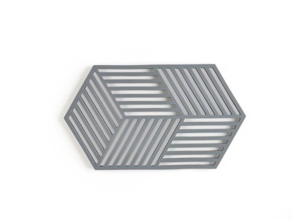 BITZ Zone Denmark Hexagon Trivet 24 X 14 X 0.9 Cm Cool Grey