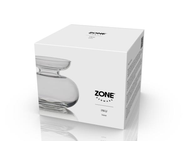 BITZ Zone Denmark Inu Vase Dia 11 X 9 Cm Pure Clear