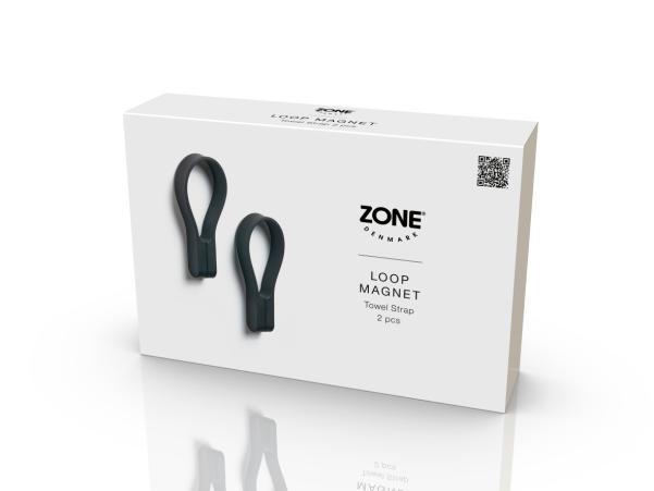 BITZ Zone Denmark Loop Magnet Towel Strap 9 Cm 2 Pcs Black