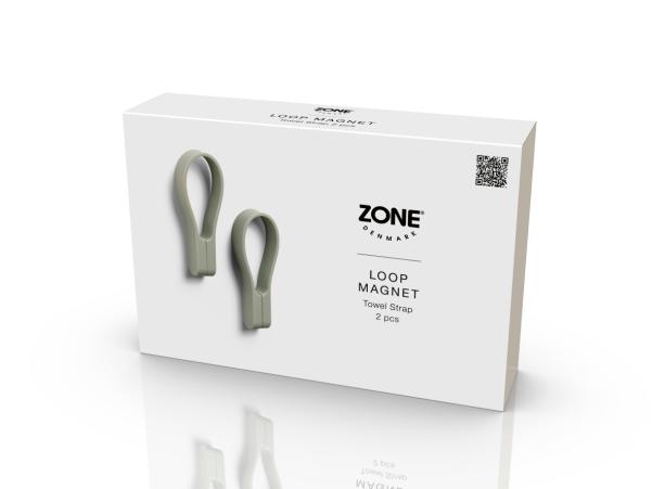 BITZ Zone Denmark Loop Magnet Towel Strap 9 Cm 2 Pcs Eucalyptus
