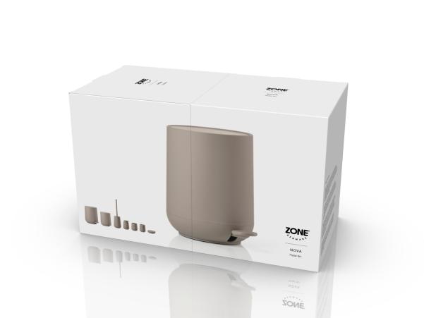 BITZ Zone Denmark Nova Pedal Bin Dia 20.5 X 23.5 Cm 3 Liter Taupe