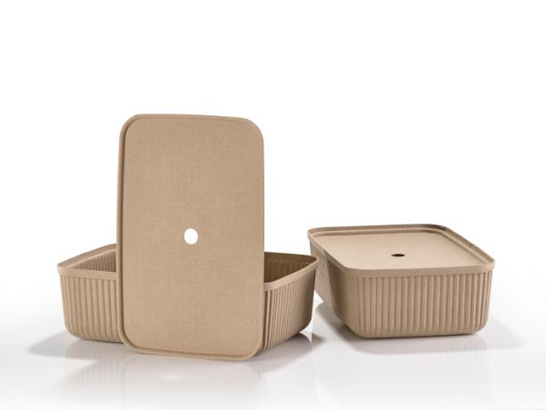 BITZ Zone Denmark Pulp Storage Box 48 X 32 X 15 Cm 2 Pcs Natural Brown