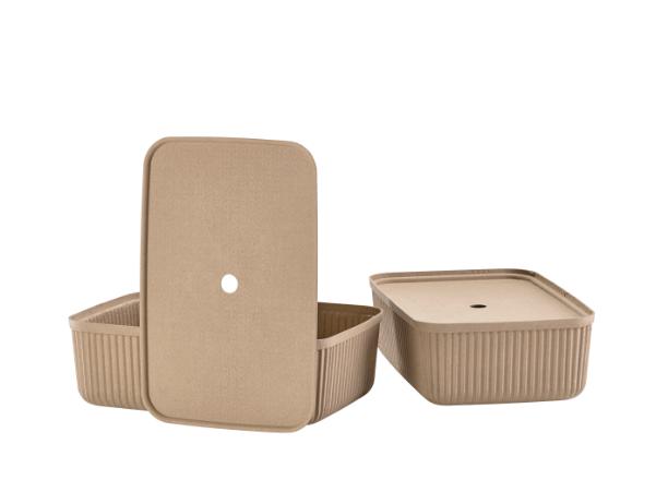 BITZ Zone Denmark Pulp Storage Box 48 X 32 X 15 Cm 2 Pcs Natural Brown