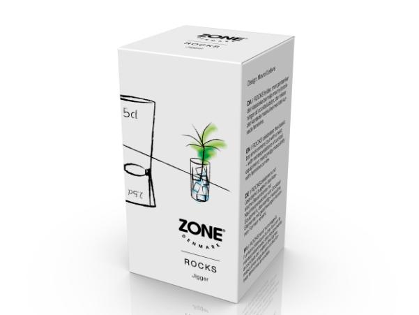 BITZ Zone Denmark Rocks Jigger Dia. 4 X 8 Cm Polished Steel