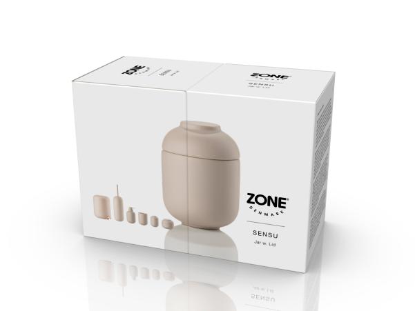 BITZ Zone Denmark Sensu Jar With Lid Dia 6 5 X 9 Cm Sand