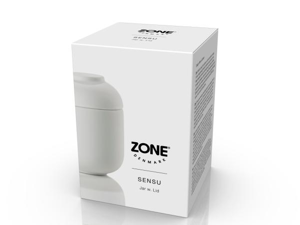 BITZ Zone Denmark Sensu Jar With Lid Dia 6 5 X 9 Cm White