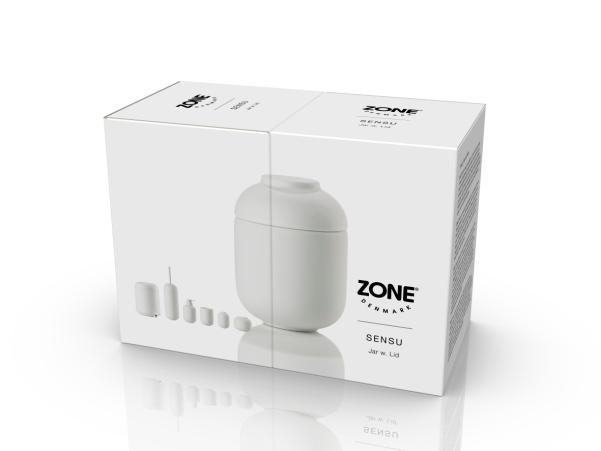 BITZ Zone Denmark Sensu Jar With Lid Dia 6 5 X 9 Cm White