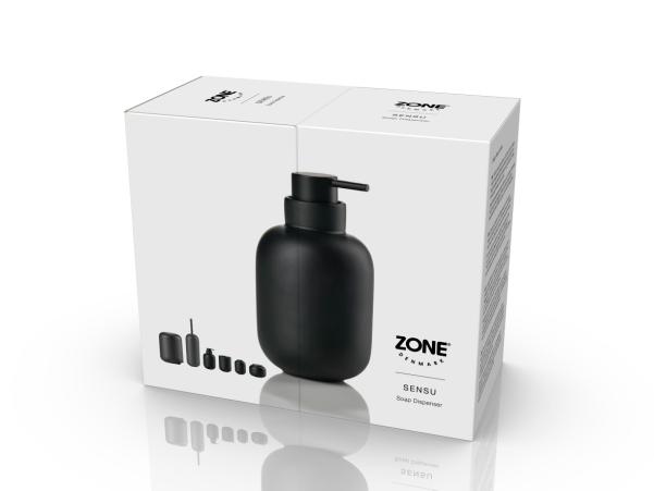 BITZ Zone Denmark Sensu Soap Dispenser Dia 7 5 X 13 Cm 0 3 Liter Black