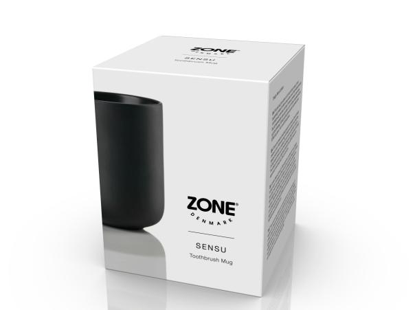BITZ Zone Denmark Sensu Toothbrush Mug Dia 7 4 X 9 5 Cm Black