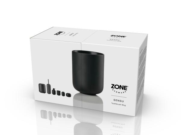 BITZ Zone Denmark Sensu Toothbrush Mug Dia 7 4 X 9 5 Cm Black