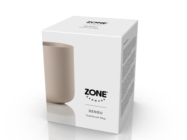 BITZ Zone Denmark Sensu Toothbrush Mug Dia 7 4 X 9 5 Cm Sand