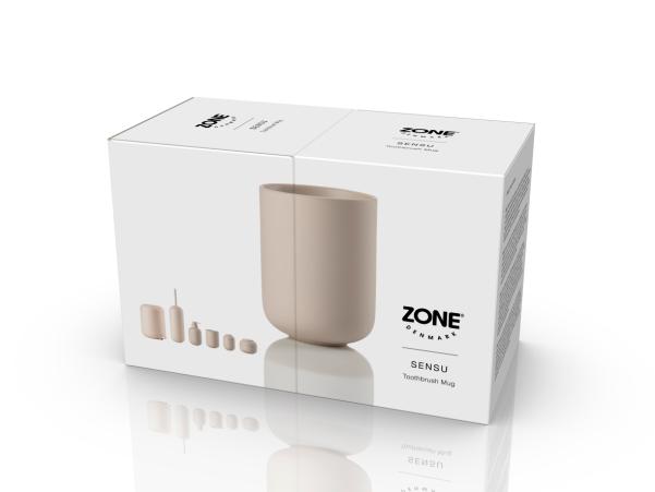 BITZ Zone Denmark Sensu Toothbrush Mug Dia 7 4 X 9 5 Cm Sand