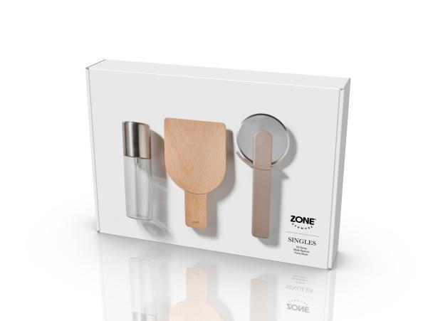 BITZ Zone Denmark Singles Pizza Set 3 Parts Soft Taupe