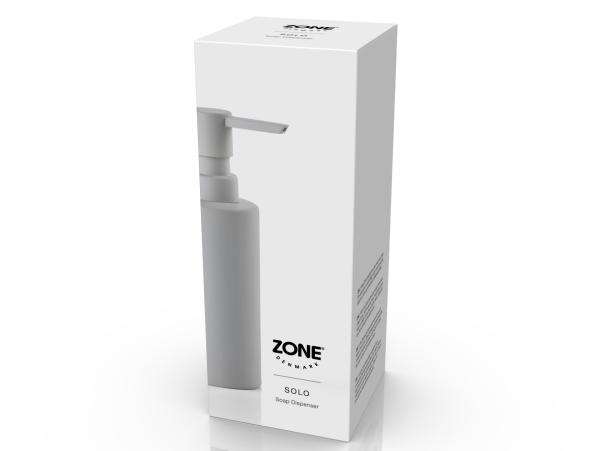 BITZ Zone Denmark Solo Soap Dispenser Dia 6 X 17.5 Cm 0.3 Liter Soft Grey