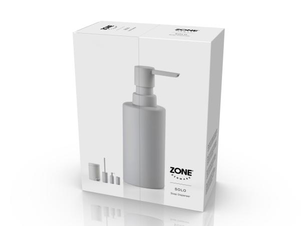 BITZ Zone Denmark Solo Soap Dispenser Dia 6 X 17.5 Cm 0.3 Liter Soft Grey