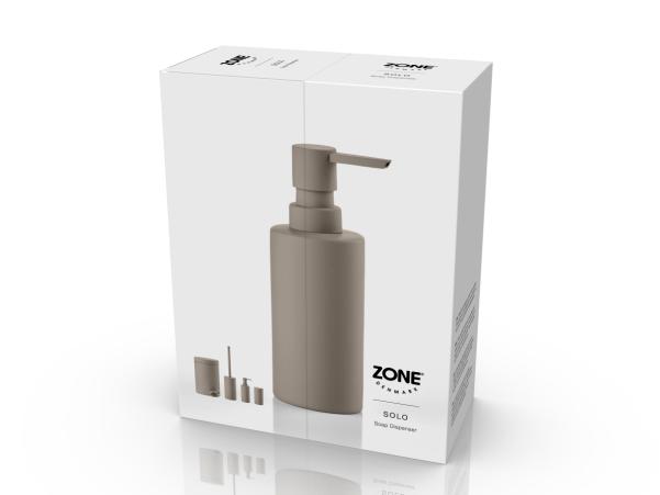BITZ Zone Denmark Solo Soap Dispenser Dia 6 X 17.5 Cm 0.3 Liter Taupe