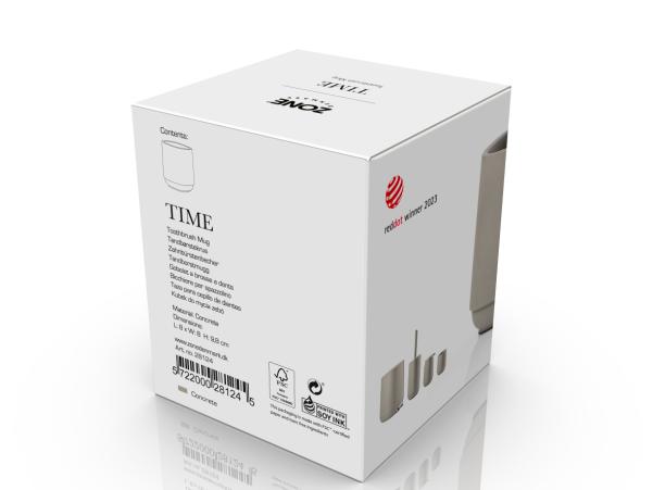 BITZ Zone Denmark Time Toothbrush Mug 8 X 8 X 9.8 Cm Concrete
