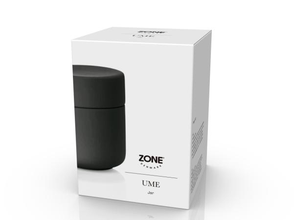 BITZ Zone Denmark Ume Jar With Lid Dia 8.3 X 10.3 Cm Black