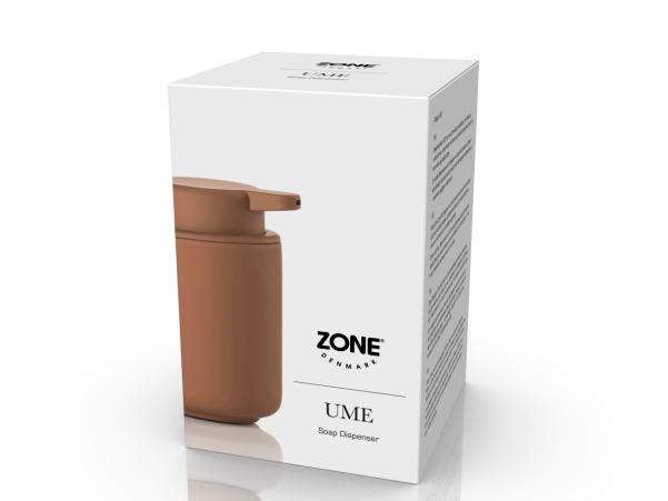 BITZ Zone Denmark Ume Soap Dispenser Dia 8.3 X 12.8 Cm 0.25 Liter Terracotta