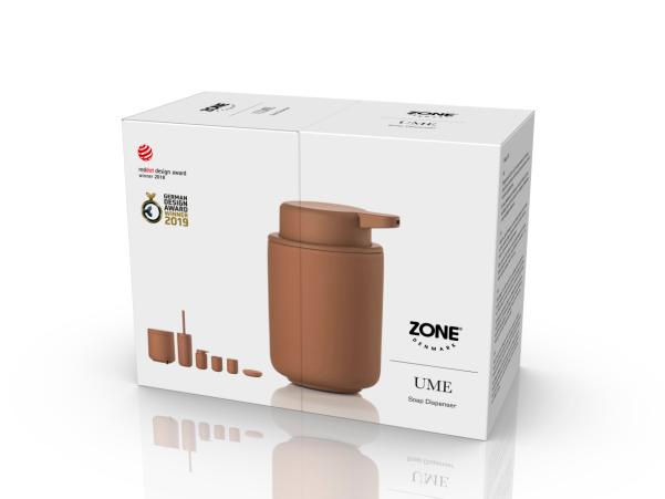 BITZ Zone Denmark Ume Soap Dispenser Dia 8.3 X 12.8 Cm 0.25 Liter Terracotta