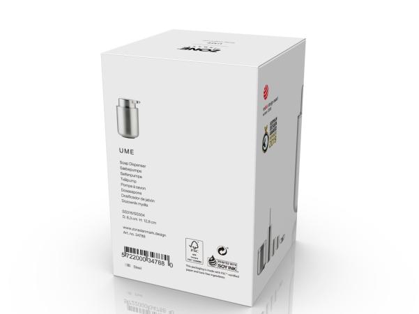BITZ Zone Denmark Ume Soap Dispenser Dia 8 3 X 12 8 Cm 0 25 Liter Steel