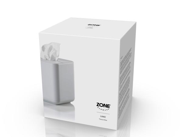 BITZ Zone Denmark Ume Tissue Box 13 X 13 X 15 1 Cm Soft Grey
