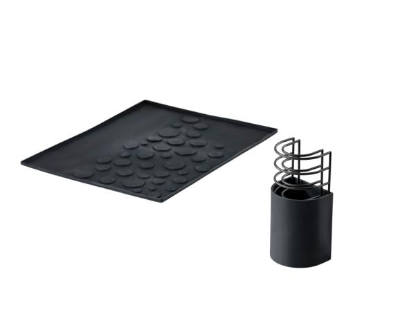 BITZ Zone DIISH Dish Drainer Set 45 X 36 X 22 Cm Black
