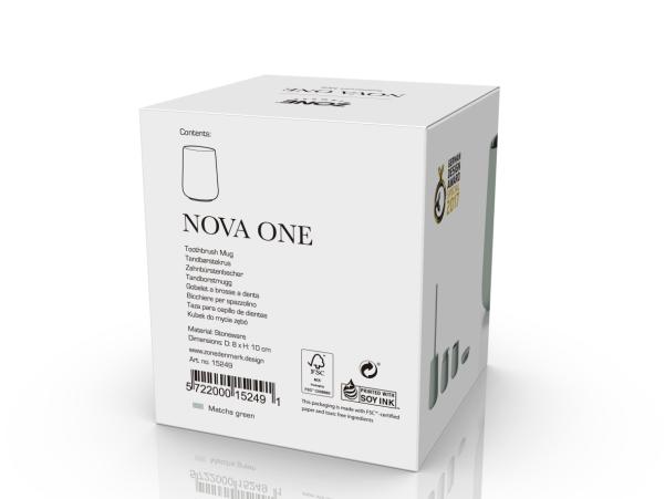 BITZ Zone Nova One Toothbrush Mug Dia 8 X 10 Cm Matcha Green