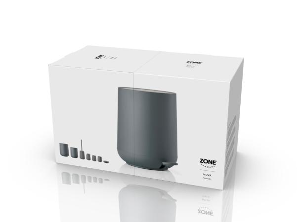 BITZ Zone Nova Pedal Bin Dia. 20 5 X 23 5 Cm 3 Liter Grey