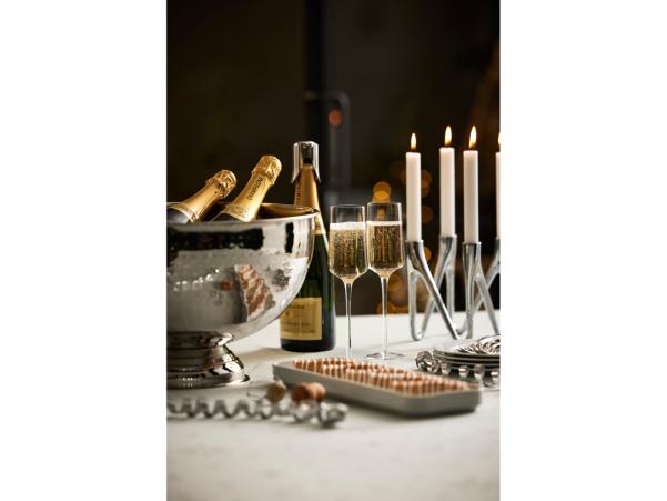 BITZ Zone Rocks Champagne Glass Dia 3 X 23 Cm 21 Cl 2 Pcs Clear