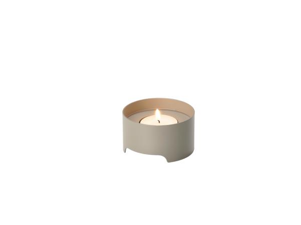 BITZ Zone Singles Tealight Holder Dia 7.5 X 4.2 Cm Mud